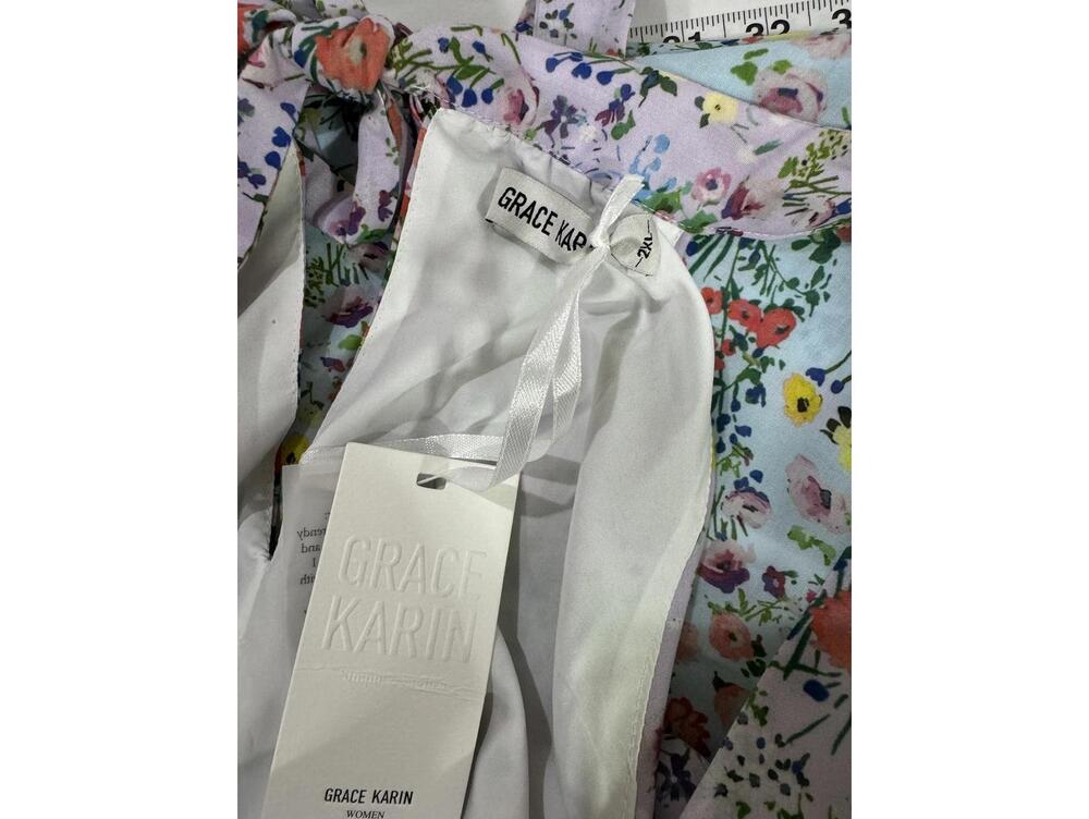 NWT Grace Karin Spring Boho Floral Sundress Summer Knee Length Dress- Size 2XL - Picture 8 of 9
